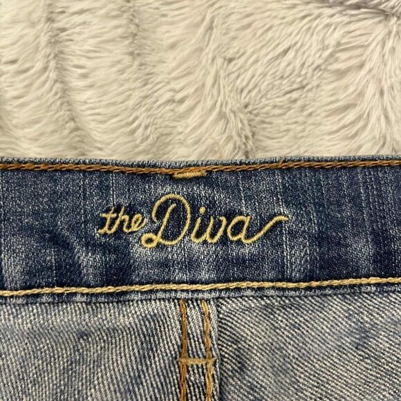 Old Navy The Diva Jeans Womens 2 Regular Blue Denim Straight Low Rise Distressed - Picture 5 of 10
